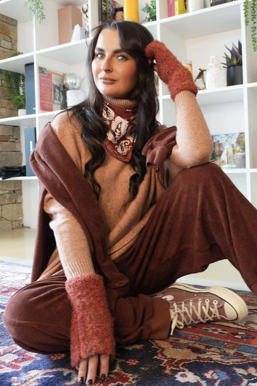 Beyond Terry Oversized Cowl Knit Tuscan Marl